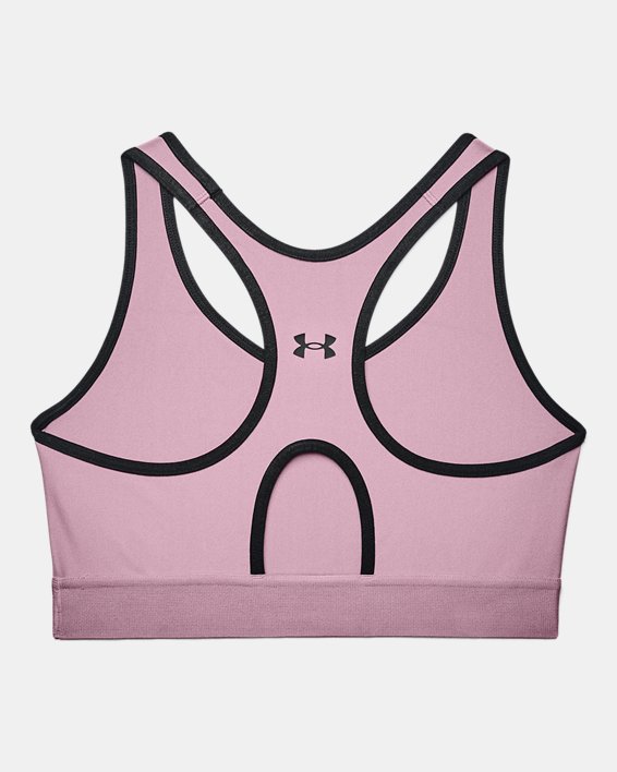 Women's Armour® Mid Keyhole Graphic Sports Bra, Pink, pdpMainDesktop image number 9
